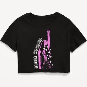 Old Navy Girl's Olivia Rodrigo Cropped Graphic T-Shirt- M(8-10)- NWT